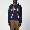 Wales Bonner Howard University Cotton Fleece Hoodie In Blue