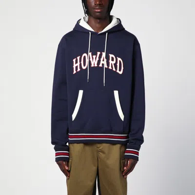 WALES BONNER NAVY BLUE COTTON HOWARD SWEATSHIRT
