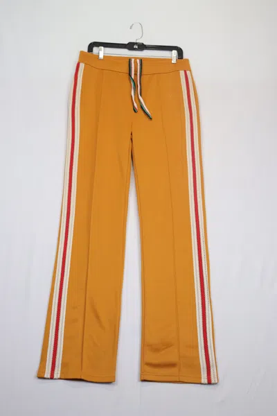 Pre-owned Wales Bonner O1rshd11223 Plain Brushed Jersey Sunlight Tracksuit Bottom In Mustard