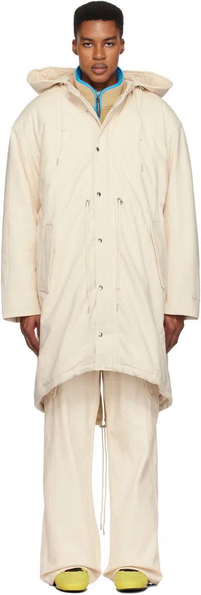 Wales Bonner Off-white Adidas Originals Edition Coach Coat & Vest Set In Wonder White