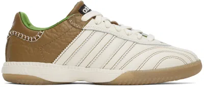 Wales Bonner Off-white & Brown Adidas Originals Edition Samba Millennium Sneakers In White/desert/green