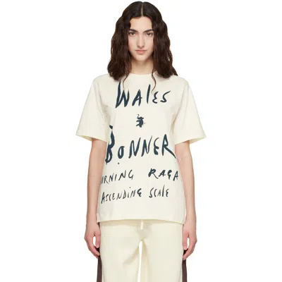 Wales Bonner Off-white Cotton Jersey Raga T-shirt