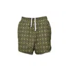 Wales Bonner Olive Green Jacquard Cotton Power Bermuda Shorts