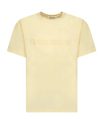 WALES BONNER WALES BONNER LOGO-PATCH CREWNECK T-SHIRT