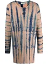 Wales Bonner Oversized Tie-dye T-shirt In Brown