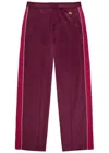 Wales Bonner Panelled Satin-jersey Track Pants In Red