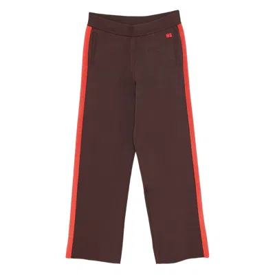 WALES BONNER PANTS BROWN, WHITE