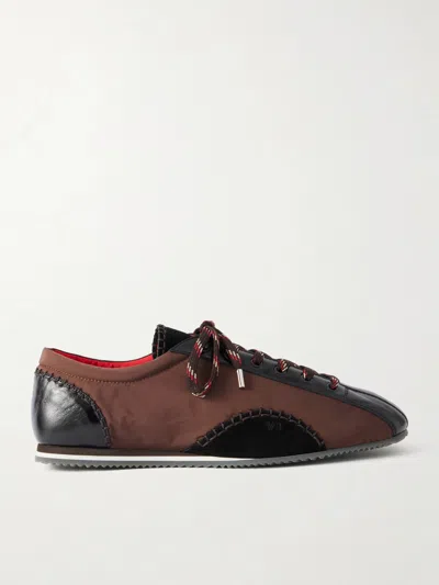 Wales Bonner Paris Trainer Leather-trimmed Shell Sneakers In Multi