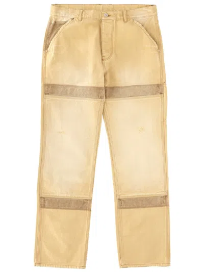 Wales Bonner Patchwork Cotton Pants In Brown