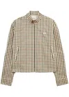 Wales Bonner Path Harrington Checked Cotton Jacket In Beige