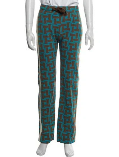 Pre-owned Wales Bonner Patterned Embroidered Accent Lounge Bottoms In Multi