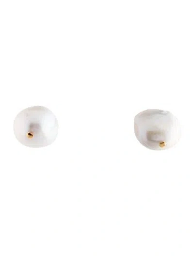 Pre-owned Wales Bonner Pearl & Glass Bead Wish Drop Earrings In Multi