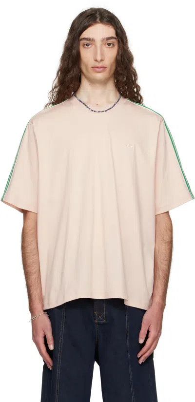Wales Bonner Pink Adidas Originals Edition Embroidered-logo T-shirt