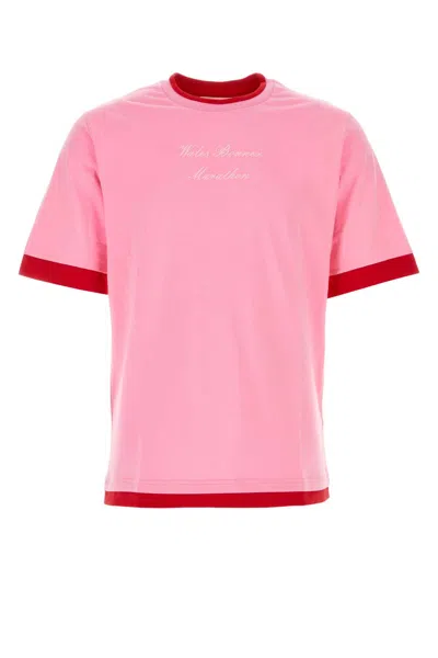 Wales Bonner Pink Cotton Marathon T-shirt In Pinkandred