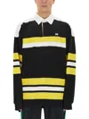 Wales Bonner Riff Organic Cotton Polo Shirt In Black