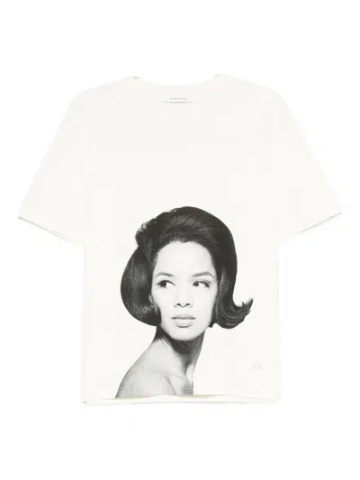 Wales Bonner Portrait-print T-shirt In Gray