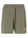 Wales Bonner 'dynamic Patterned Side Stripe Elastic Waistband Shorts' In Gray