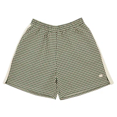 Pre-owned Wales Bonner Power Shorts 'beige/dark Green/brown'