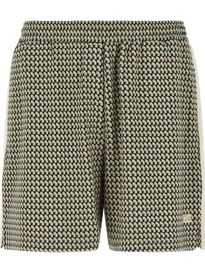 Wales Bonner Power Intarsia Cotton-blend Shorts In Multi