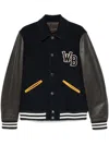 Wales Bonner Prince Varsity Jacket In Blue/brown In 蓝色