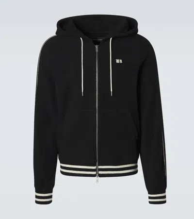 Wales Bonner Prince Cotton-blend Terry Hoodie In Black