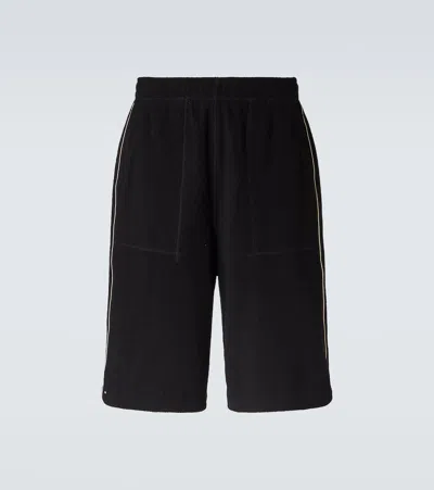 Wales Bonner Prince Cotton-blend Terry Shorts In Black
