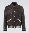 Wales Bonner Collegejacke Prince Aus Leder In Brown