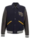 Wales Bonner Prince Varsity Jacket In Blue/brown In Multicolor