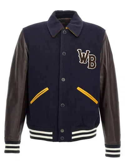 Wales Bonner Prince Varsity Bomber Jacket In Brown