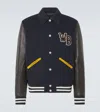 Wales Bonner Prince Varsity Jacket In Blue/brown In Blau