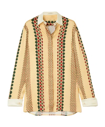 Wales Bonner Printed Satin Shirt In Multi
