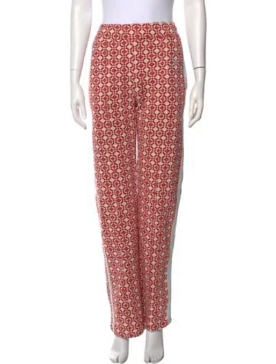 Pre-owned Wales Bonner Printed Wide Leg Pants W/ Tags In Red