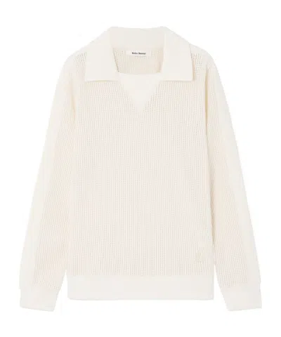 Wales Bonner Pure Cotton Hollow-out Sweater In Blue
