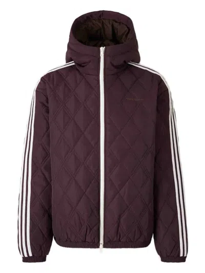 Wales Bonner Quilted Stripe Technical Zip Jacket In Purple