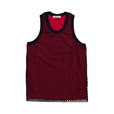 Pre-owned Wales Bonner Record Mesh Tank Top 'red' | Men's Size Xxl