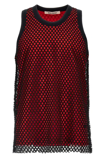Wales Bonner Mesh Trim Tank Top In Multicolor