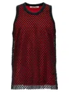 Wales Bonner Mesh Trim Tank Top In Red
