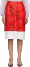 Wales Bonner Floral Print Viscose Twill Antille Skirt In Mcnish Pink Flower