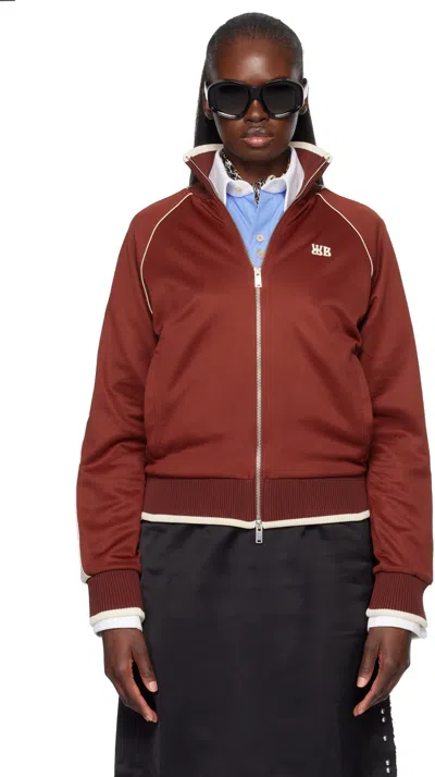 Wales Bonner Red Anthem Track Jacket In Brown