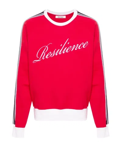 Wales Bonner Resilience Organic Cotton Sweatshirt In Red