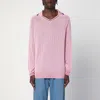 Wales Bonner Roots Polo Shirt Sweater In Pink