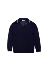Wales Bonner Roots Polo Shirt Navy