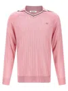 Wales Bonner Roots Polo Shirt Sweater In Multicolor