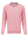 Wales Bonner Roots Polo Shirt Sweater In Multicolor