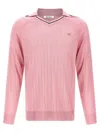 Wales Bonner Roots Polo Shirt Sweater In Multicolor