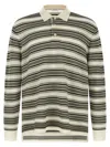 Wales Bonner Samuel Striped Polo Shirt In Neutral