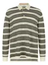 Wales Bonner Samuel Striped Polo Shirt In Neutral