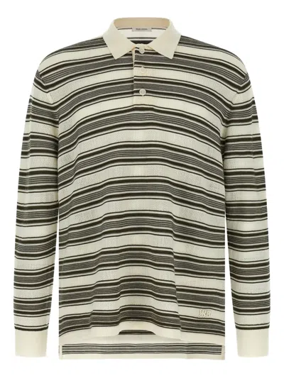 WALES BONNER SAMUEL STRIPED POLO SHIRT