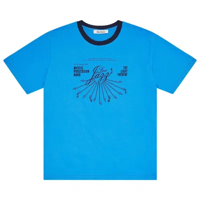 Pre-owned Wales Bonner Saturn T-shirt 'blue' | Men's Size Xxl