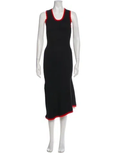 Pre-owned Wales Bonner Scoop Neck Long Dress In Blue